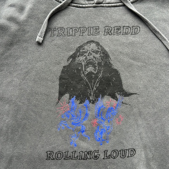 Grey Trippie Redd Rolling Loud hoodie - Sz L - Picture 2 of 4